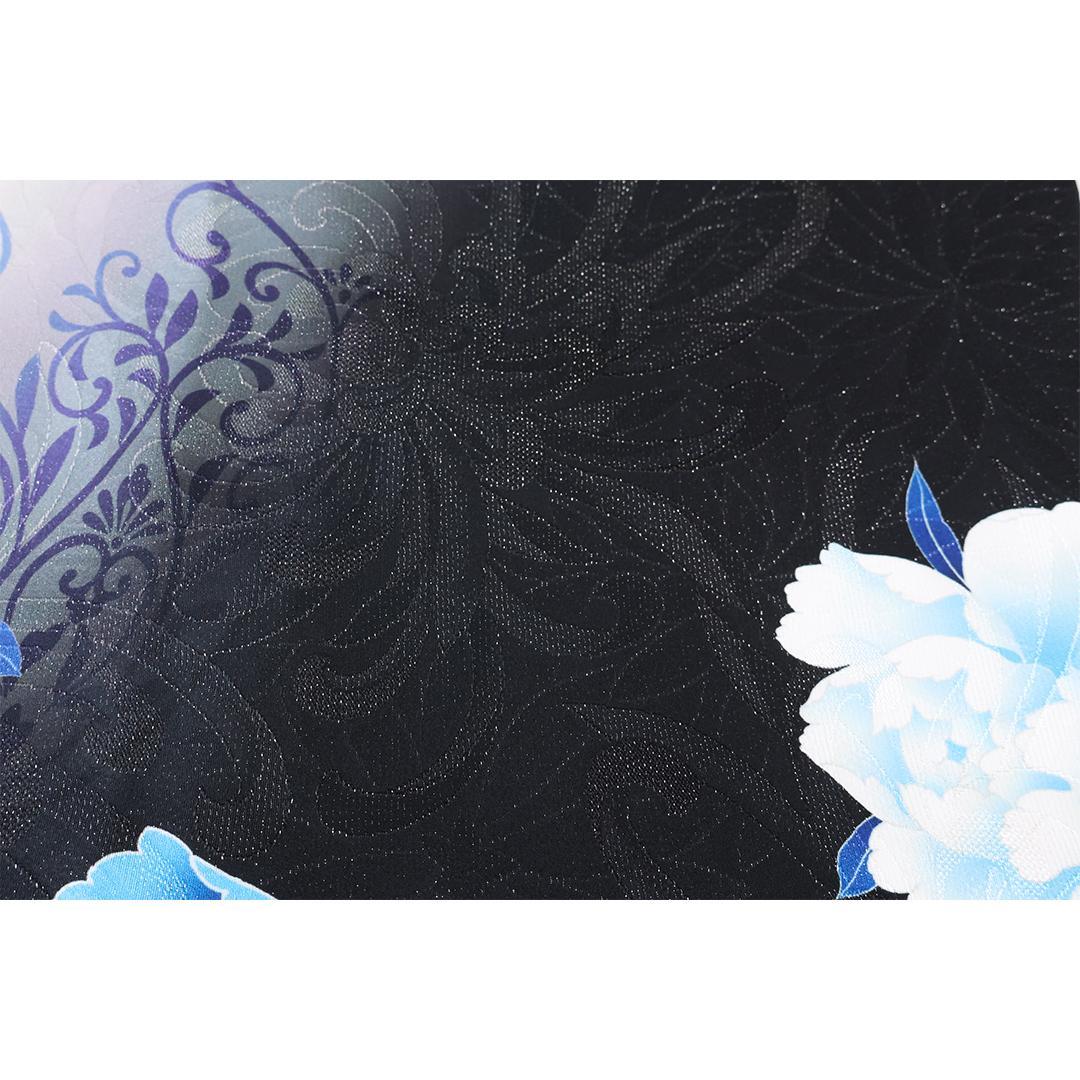 ホワイト系◆振袖7点セット ◆161cmフルセット白青水色成人式ギャル系Sw30