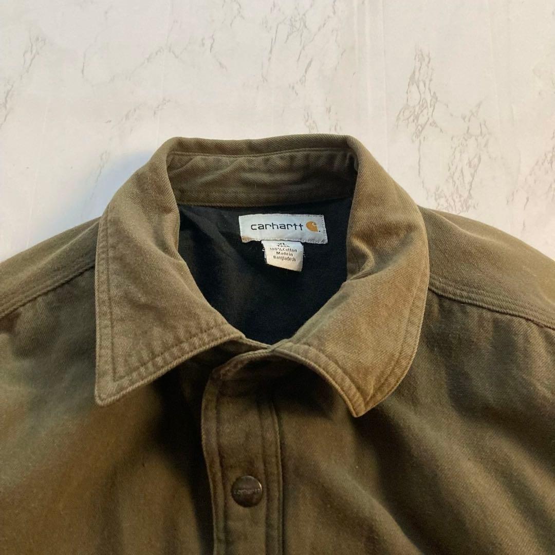 00s Carhartt ダックジャケット ハンティング チョア 裏地フリース