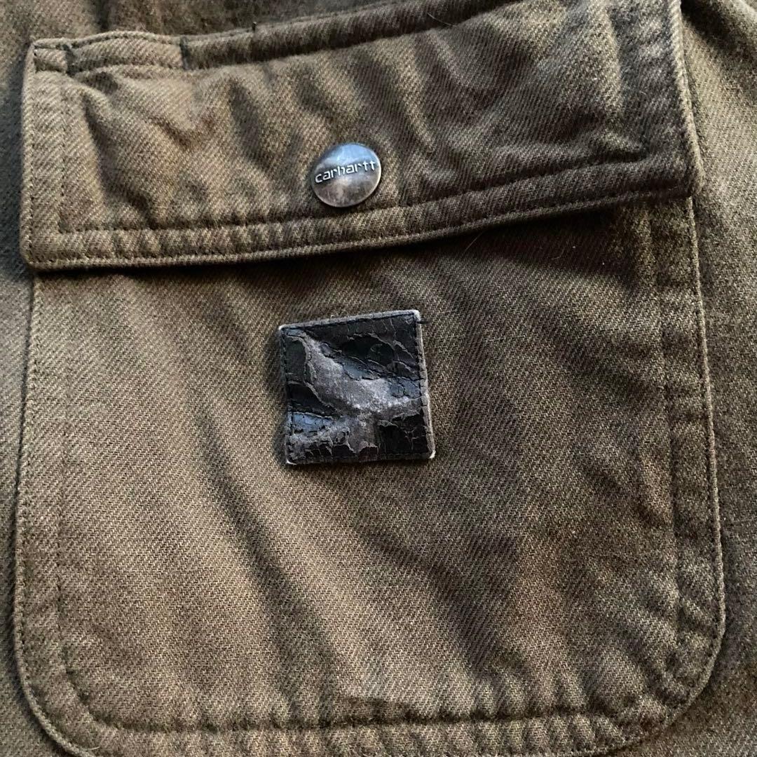 00s Carhartt ダックジャケット ハンティング チョア 裏地フリース