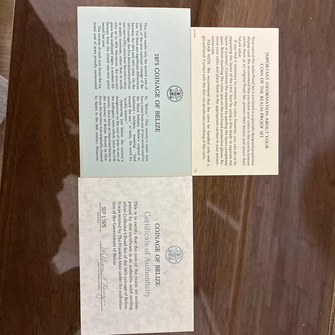 1975年 ベリーズ プルーフ 8種セット【全8枚がスターリングシルバー】