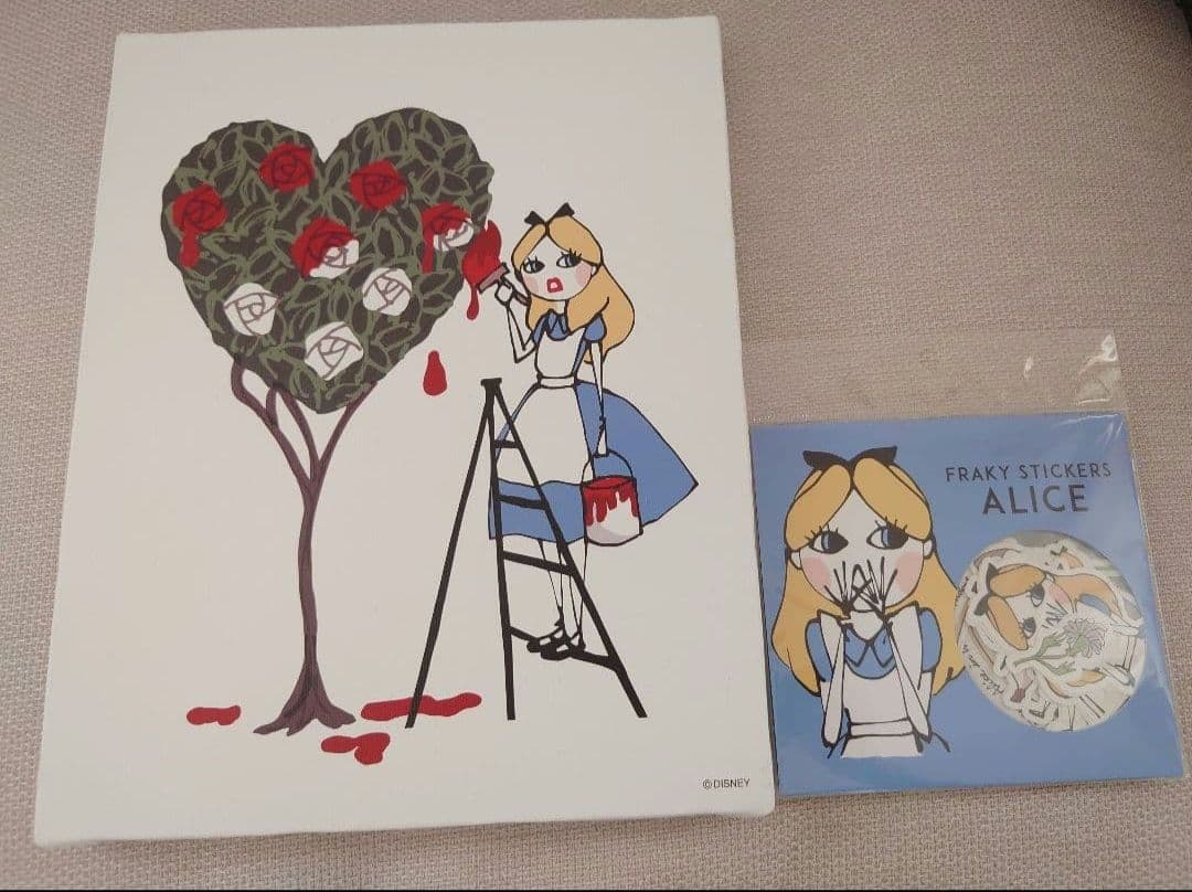メルカリ市限定値下げ！ 不思議の国のアリス キャンバスアート ステッカー