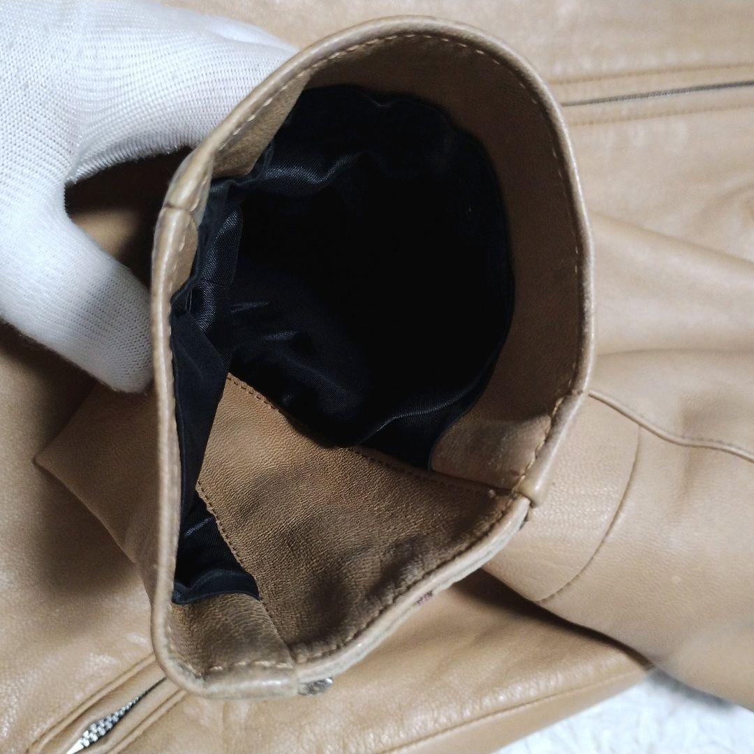 バーバリーブラックレーベル レザージャケット ラムレザーノバチェック