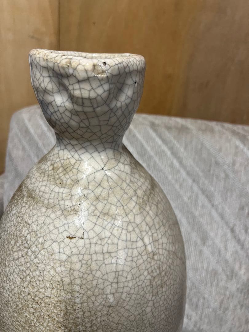 大津絵 鬼の寒念佛 絵付 大徳利 陶器 骨董品 花瓶 インテリア アンティーク