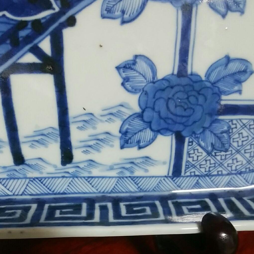 282  古伊万里　染付　角皿