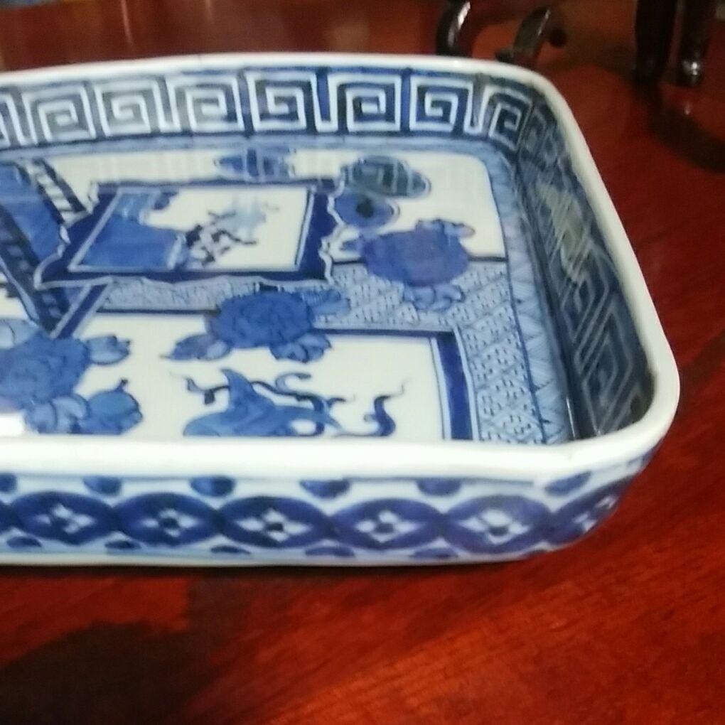 282  古伊万里　染付　角皿