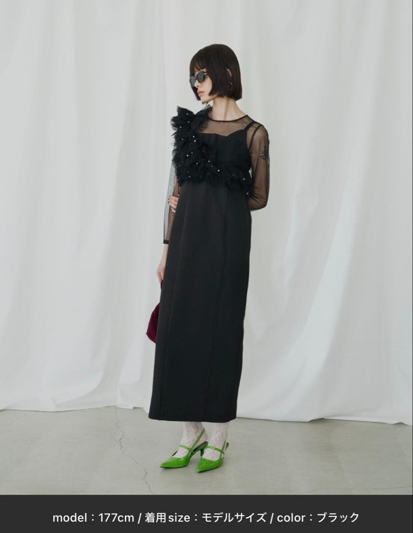 【新品】パールビスチェドレス　ANDRESD 2025 アンドレスド　Lサイズ