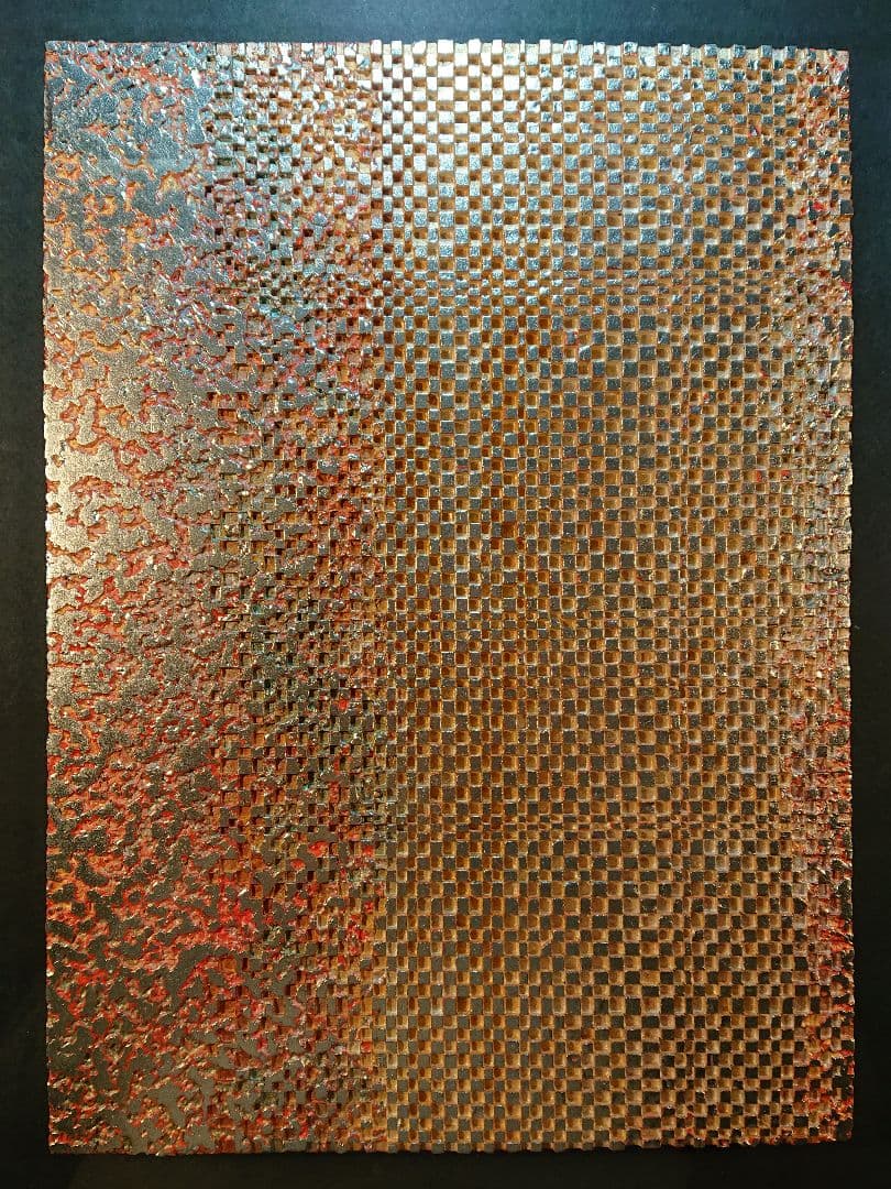 「相転移/そうてんい 時空の織り物#5」堤 進 2011年制作 日本画 F4号