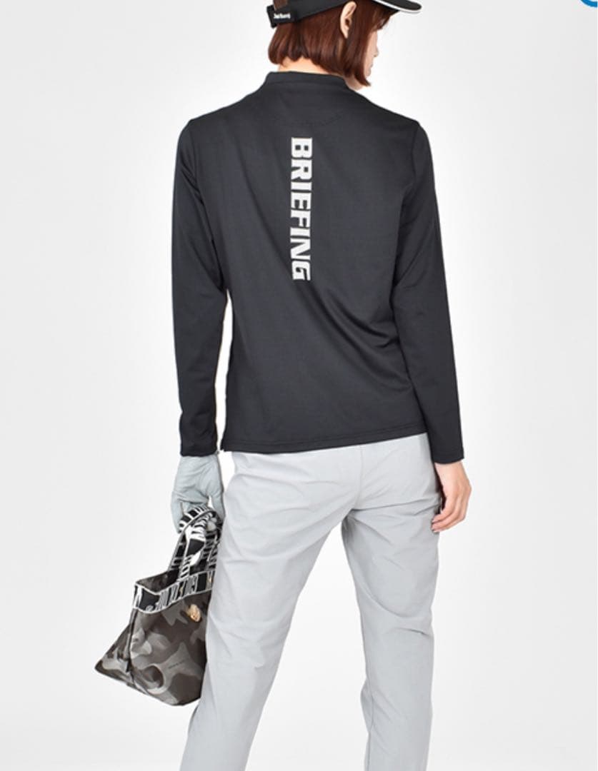 新品　ブリーフィングゴルフ　モックネック　長袖シャツ　カットソー　ブラック　XS