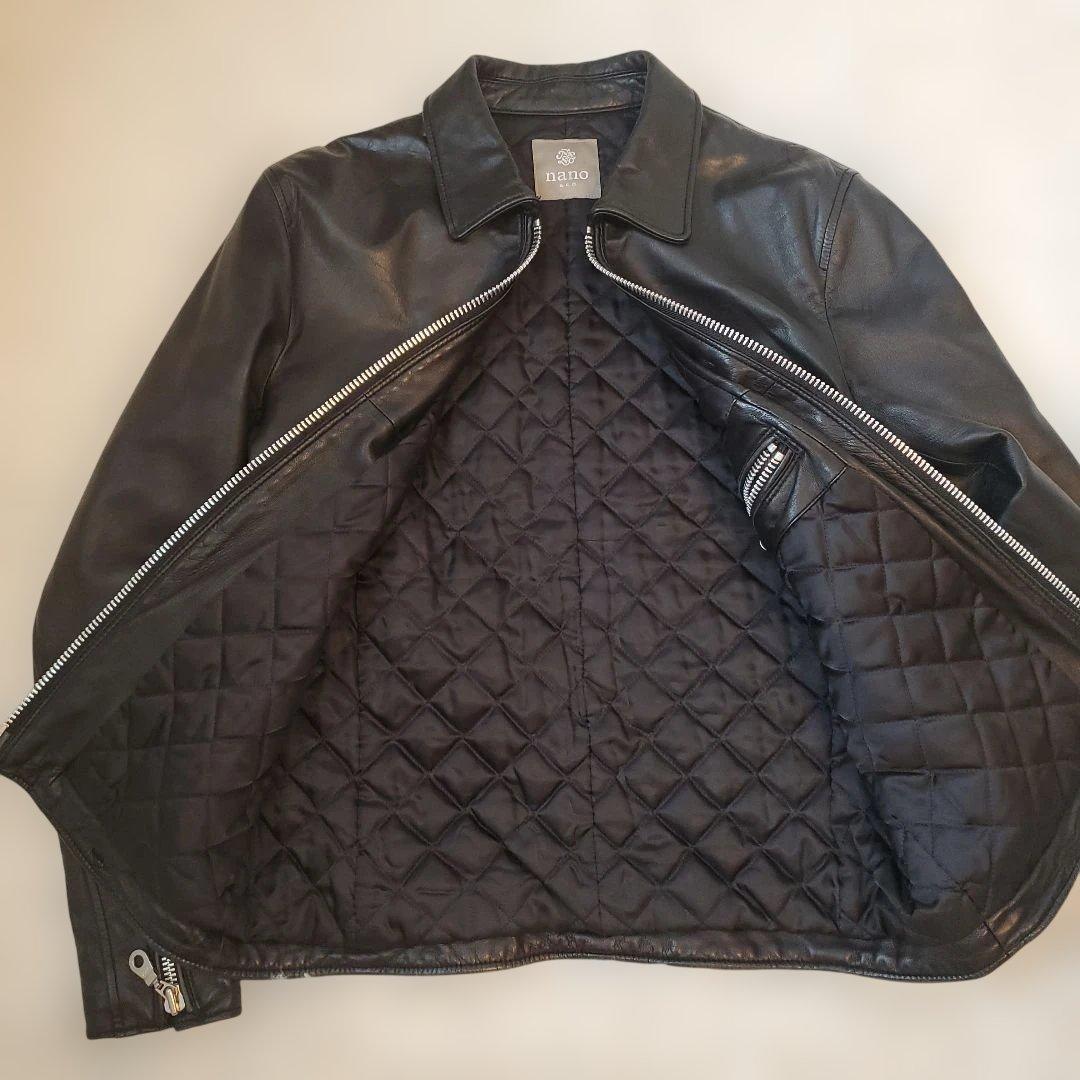 ⭐極美品⭐nano・universe ラムレザー 中綿 シングル ライダース