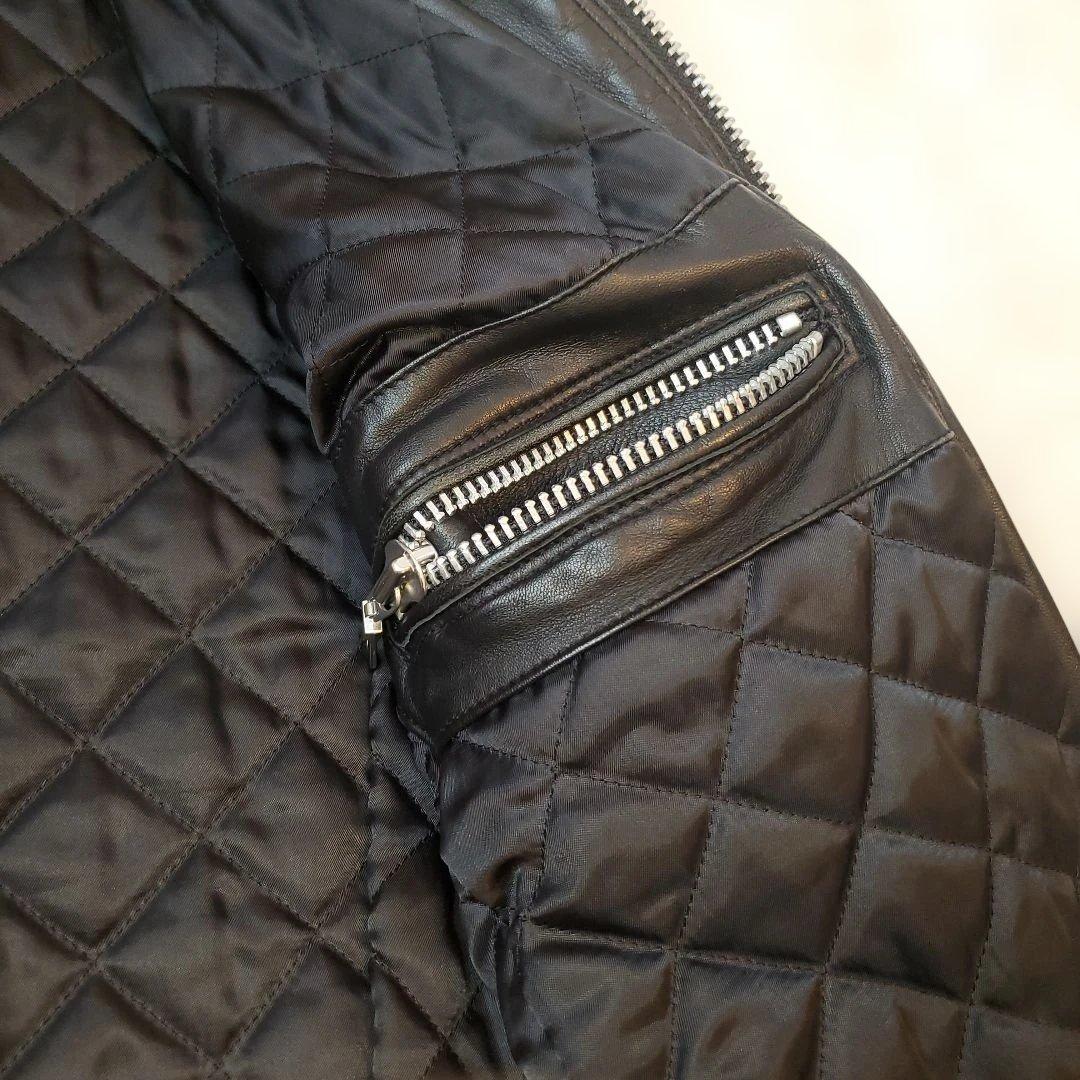 ⭐極美品⭐nano・universe ラムレザー 中綿 シングル ライダース