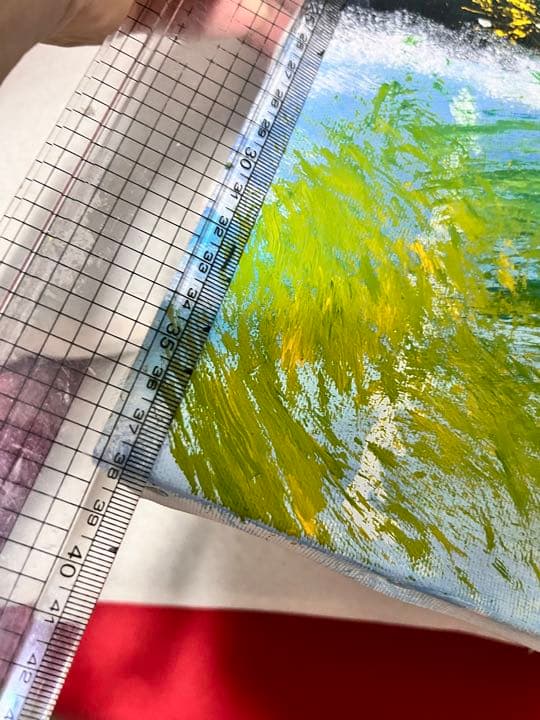 絵画　宇宙　海　イラスト　キャンバス