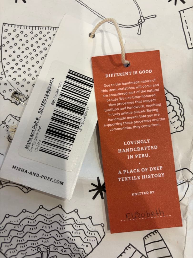 Misha & Puff ポンポン付きニット帽 ピンク