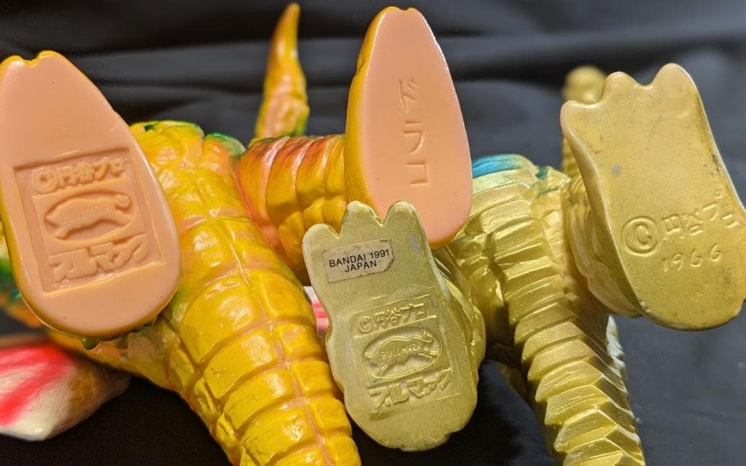 レッドキング＆ドラコ羽付（ブルマァク復刻）ソフビフィギュア２体セット