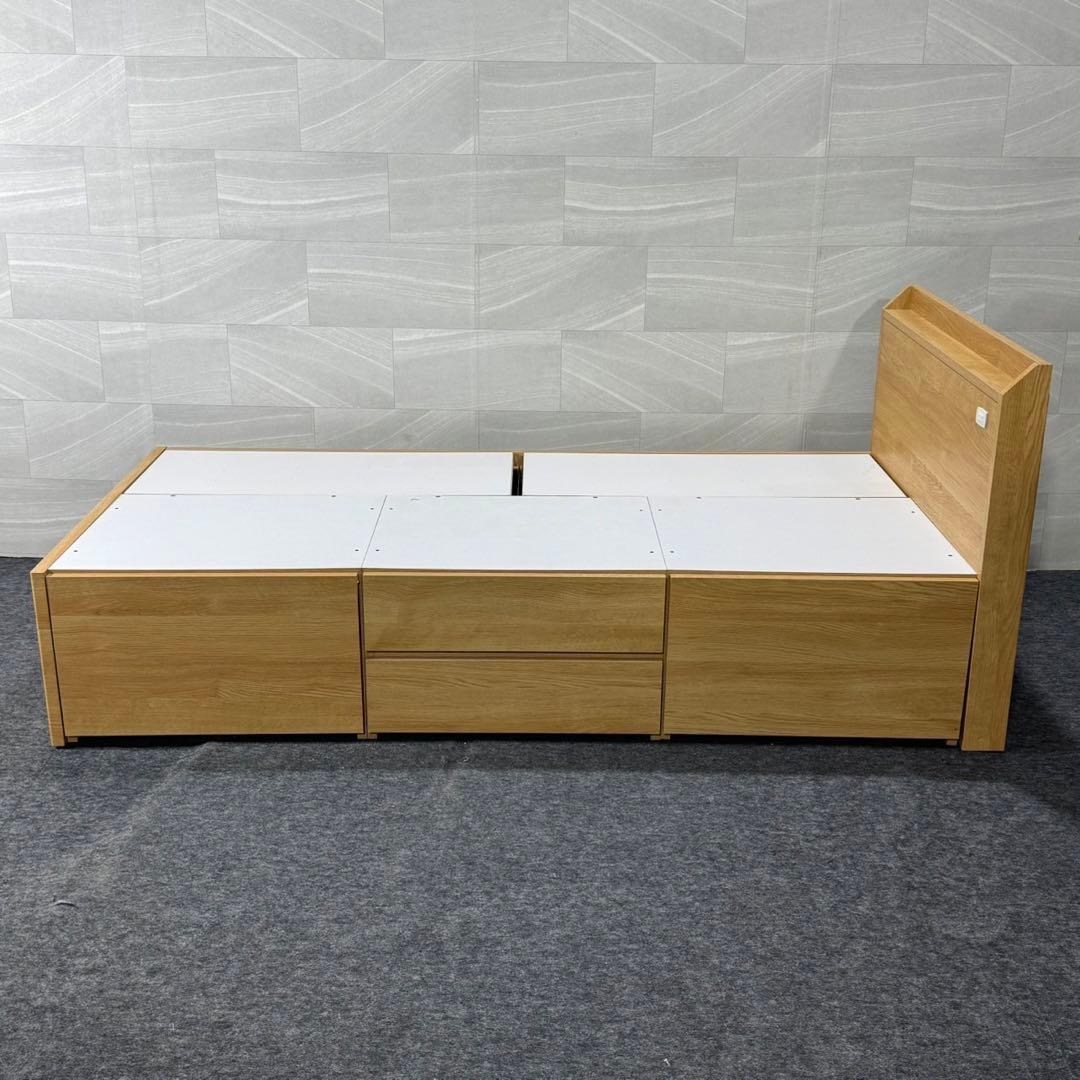 ニトリ シングル ベッドフレーム ジオチェスト 収納 格安 d3774