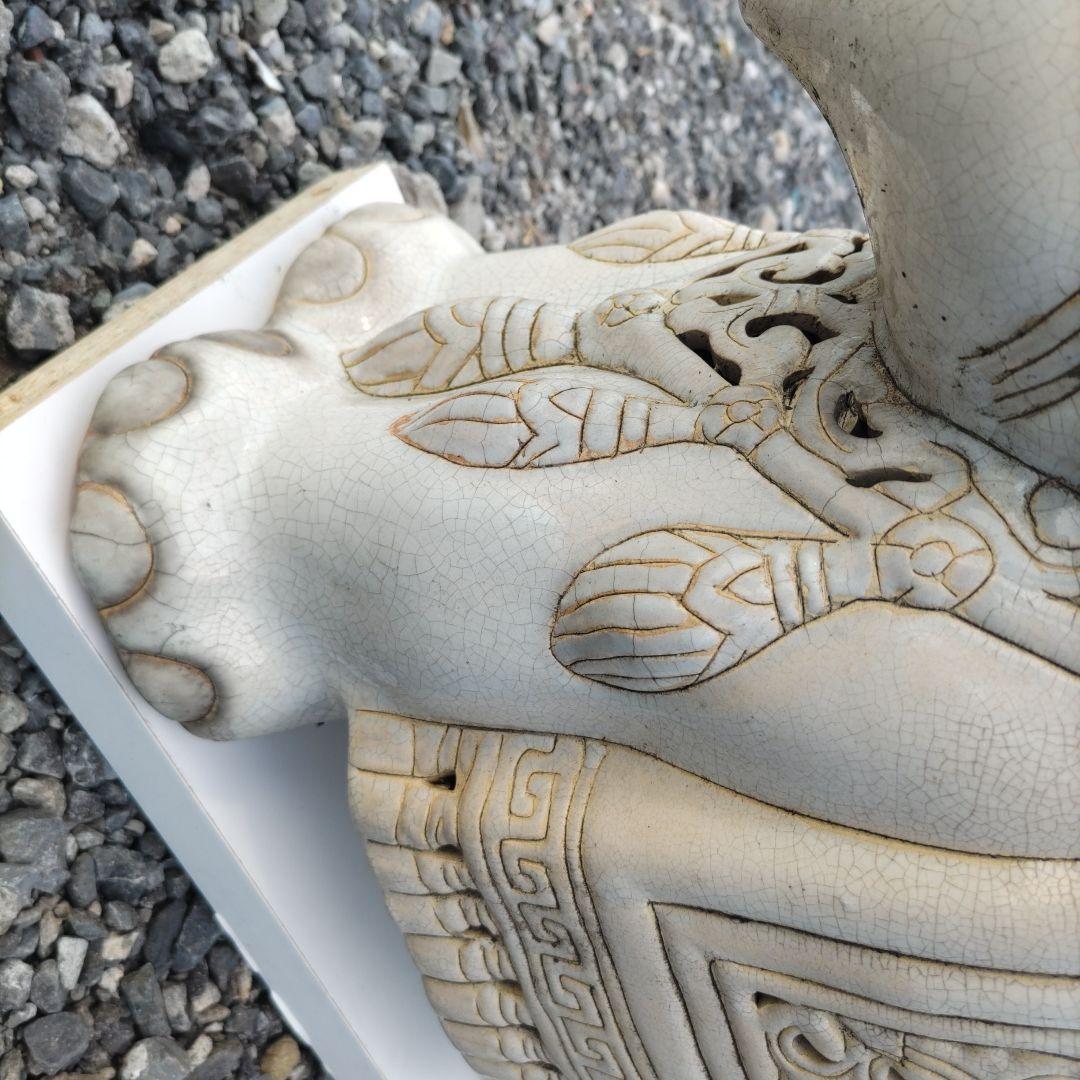 陶器製　象　花台　置物　インテリア アンティーク アジアン　オブジェ