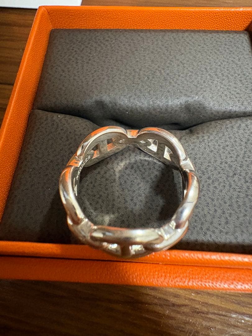 HERMES リング　シェーヌダンクル　アンシェネ　シルバー　57号