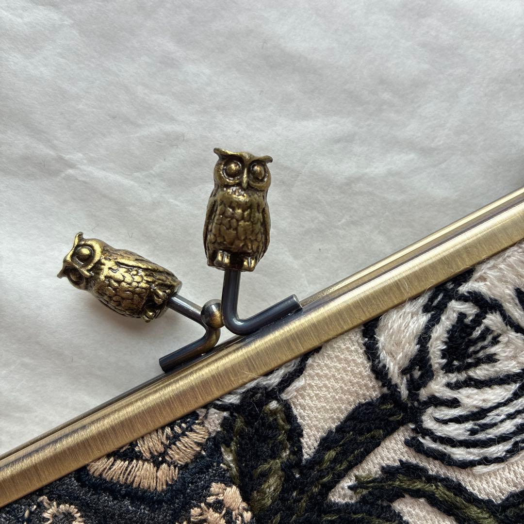 ミナペルホネン 生地使用　パッチワーク　がま口ポーチ　ハンドメイド