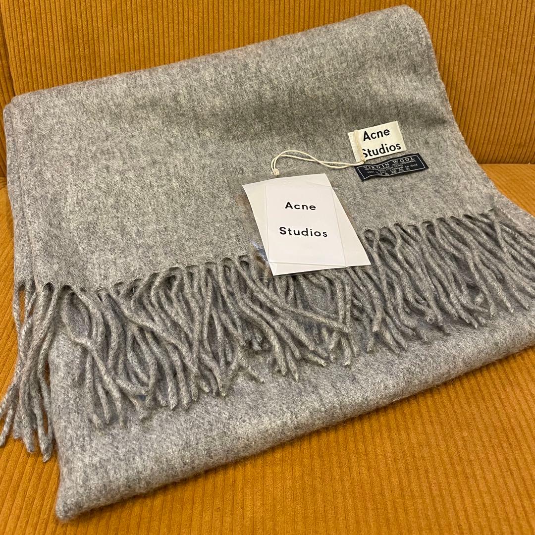 【新品未使用、タグ・袋付き】Acne Studious　旧タグ　グレー　マフラー