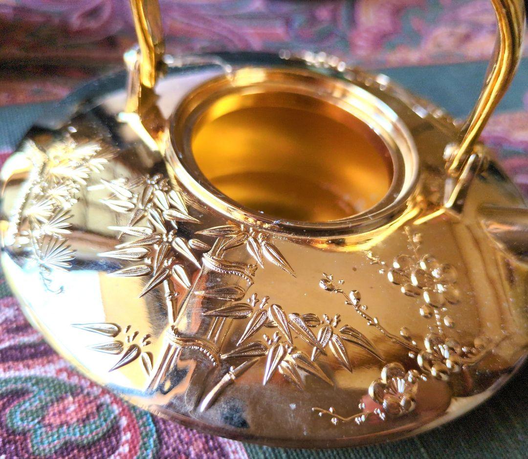 【純金鍍金】寿瓶子