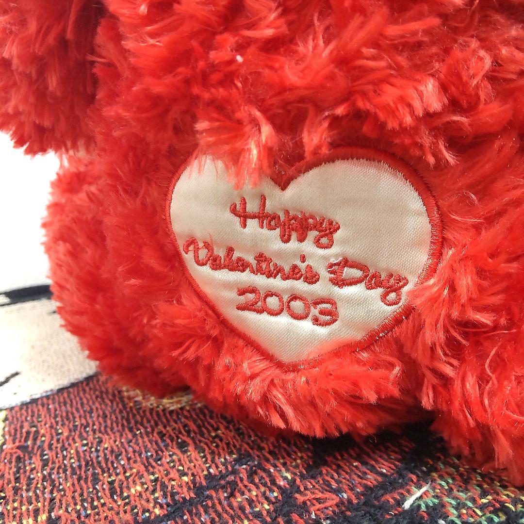 希少！　2003　バレンタイン　ディズニーベア　ダッフィー　WDW　赤　レッド