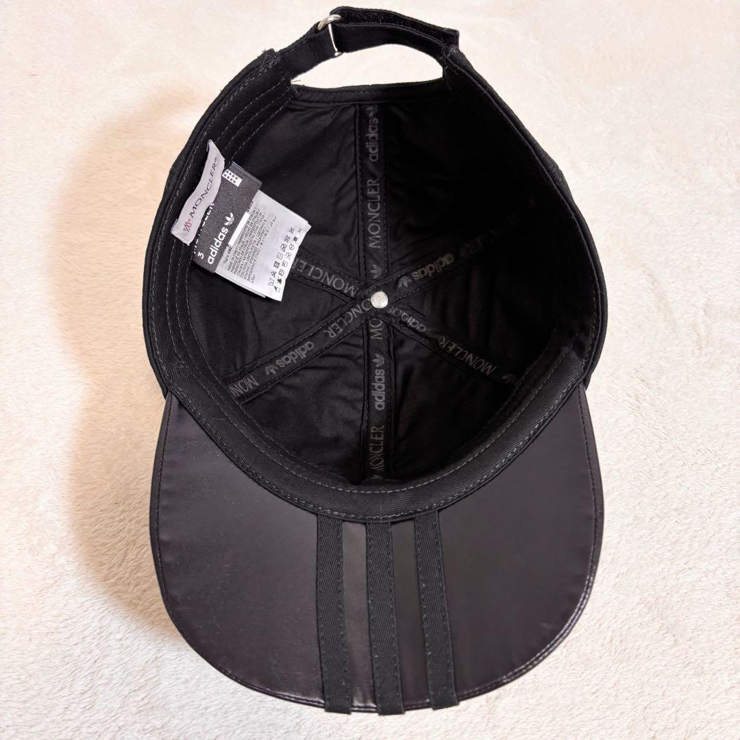 美品 MONCLER ベースボールキャップ adidasコラボ 三本ライン.