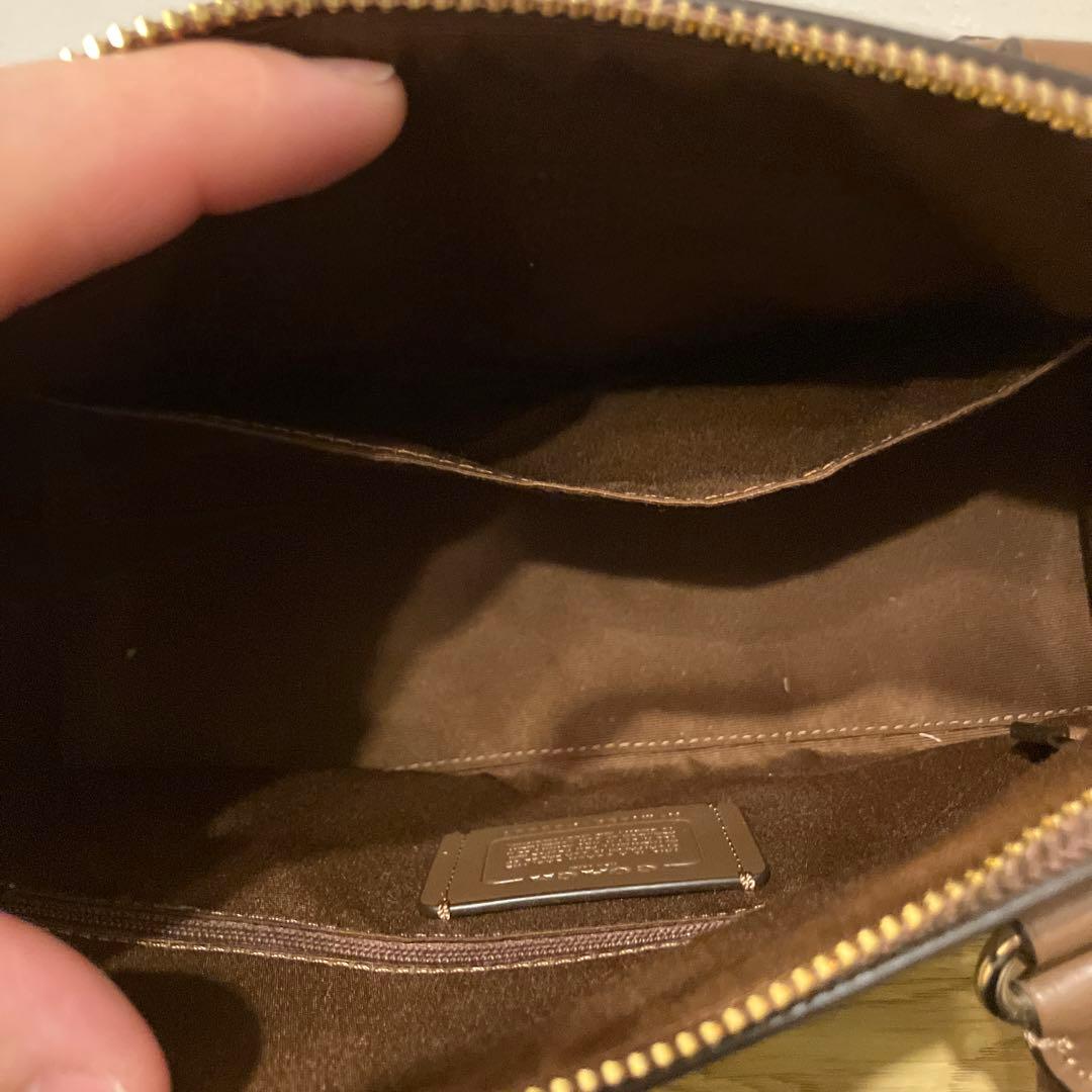 極美品COACH コーチ　2way ミニボストン シグネチャー