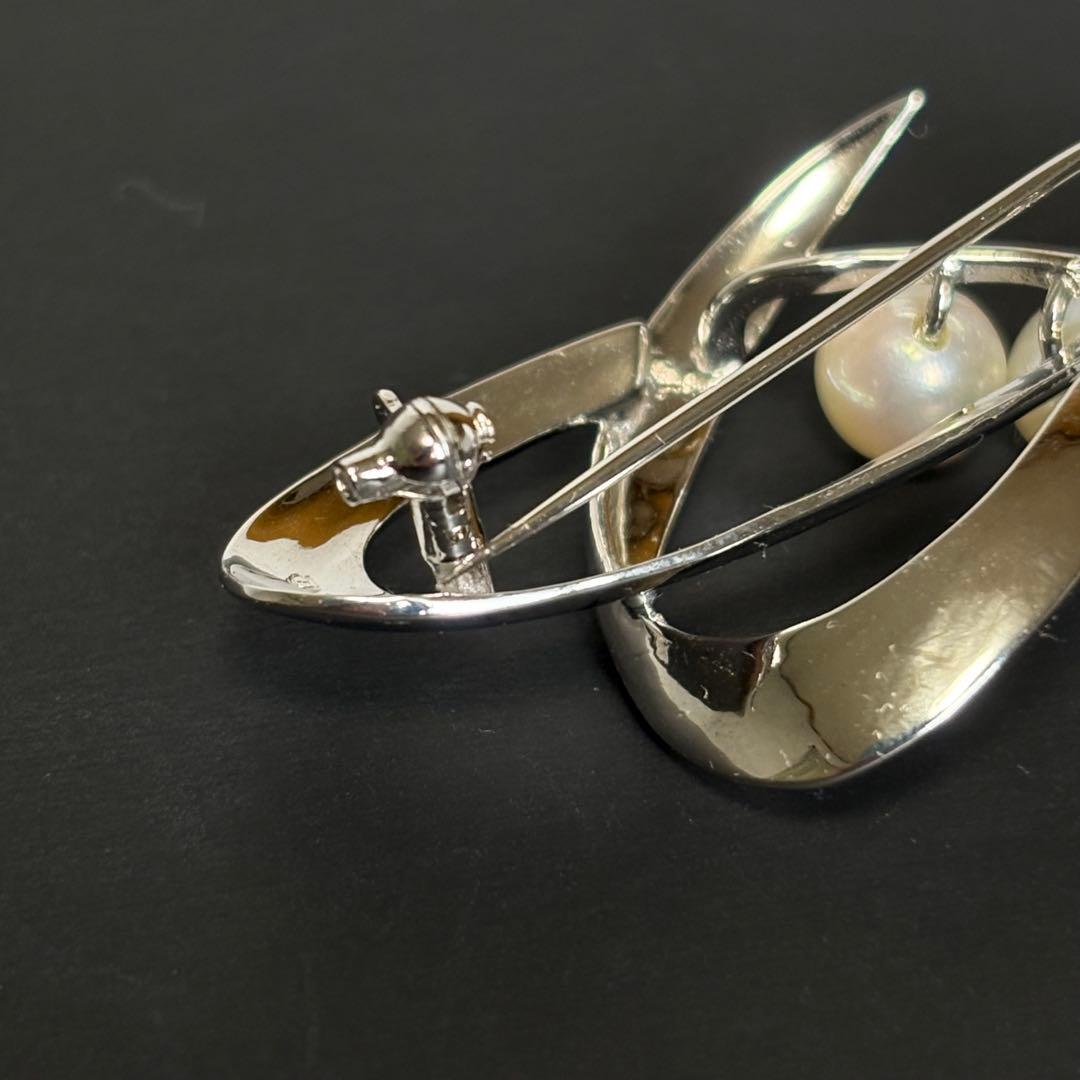 【極美品】タサキ　パール　ブローチ　シルバー　コサージュ　4粒