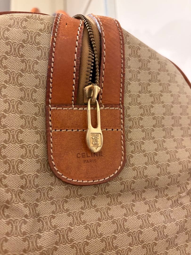 セリーヌ ボストンバック 大容量 マカダム柄 トリオンフ ✳︎南京錠無し