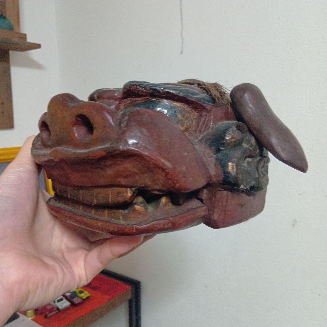 権現様 獅子頭 2点セット 民間信仰 民俗資料 呪物 祭礼 御神体