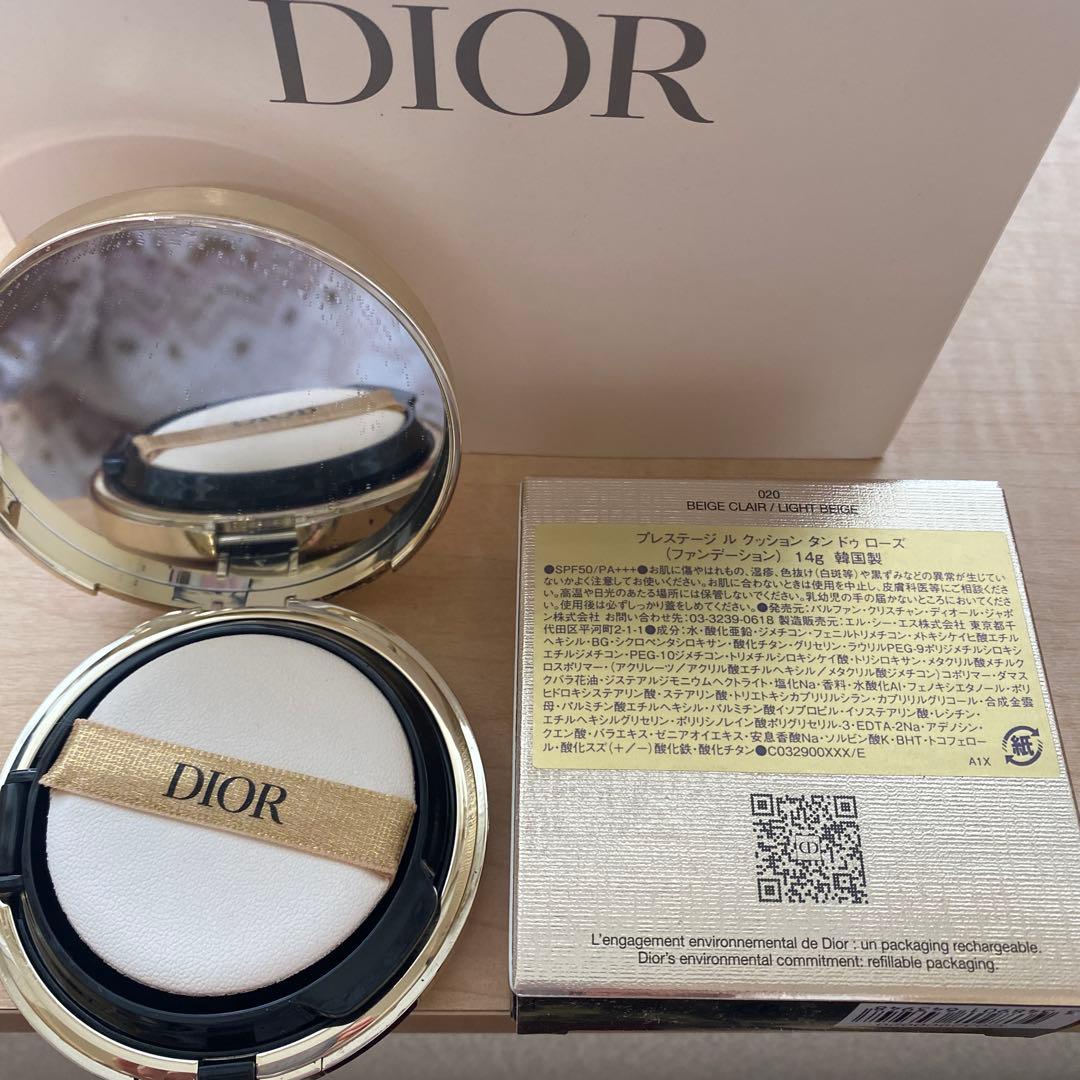 もよこ　ディオールDior◆プレステージルクッションタンドゥローズ020番