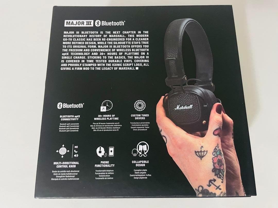 正規品 マーシャル ヘッドホン ブラック MAJOR III メジャー3 ⑧