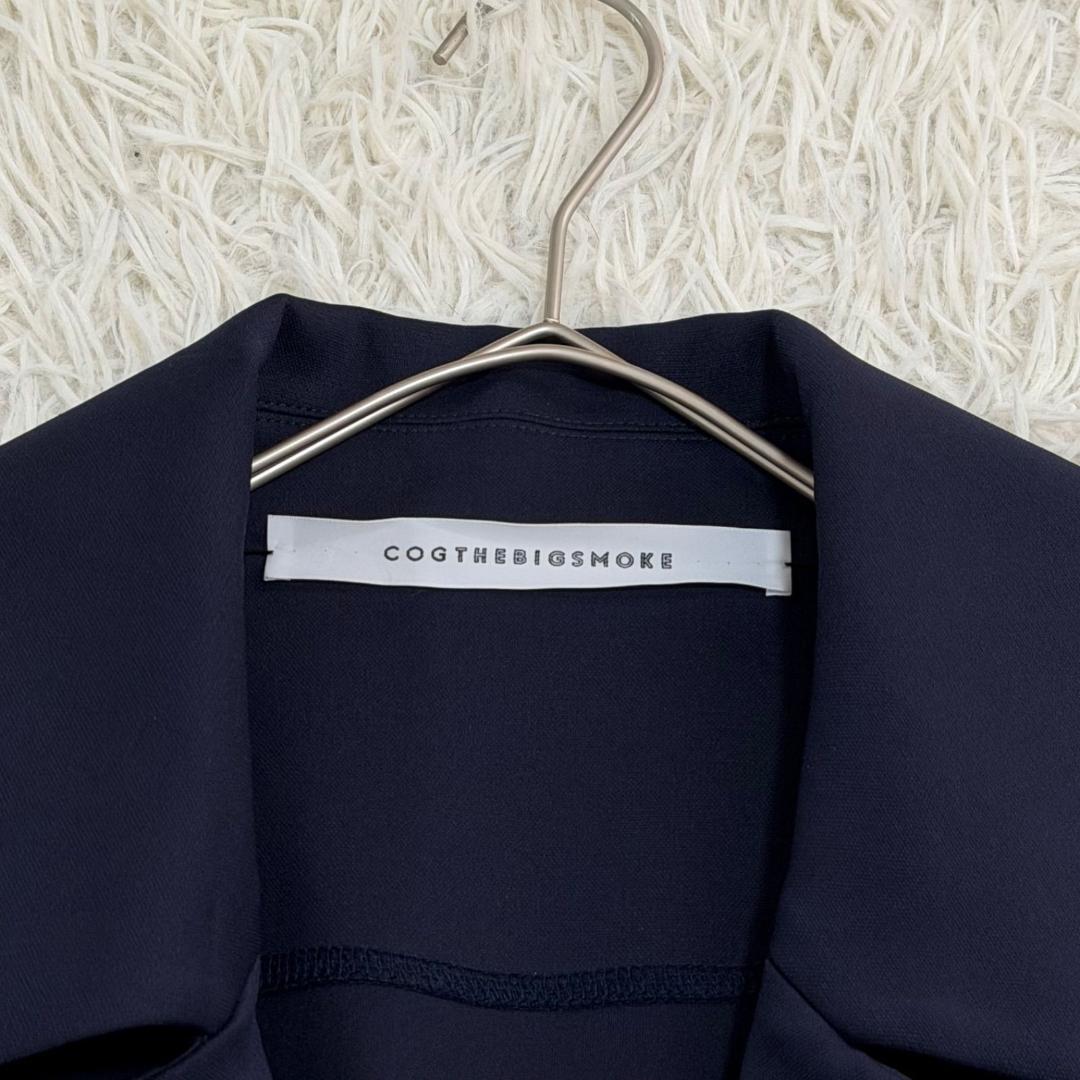 16508✨コグザビッグスモーク チェスターコート ドルマン ネイビー