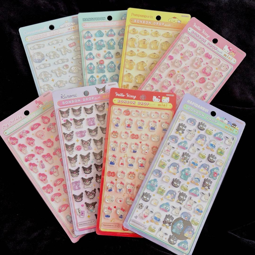タイムセール·͜·❤︎‬正規品ボンボンドロップシール♡サンリオ コンプリート♡8種
