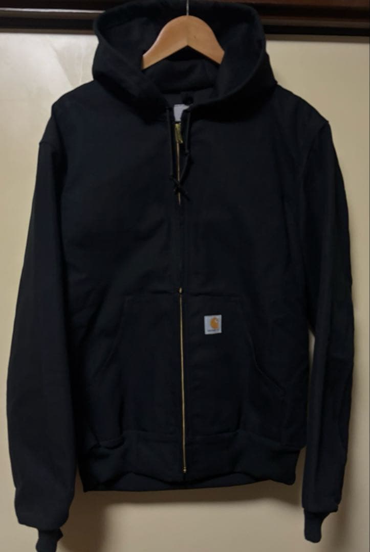 美品　USA製 Carhartt カーハート ジップアップパーカー ブラック