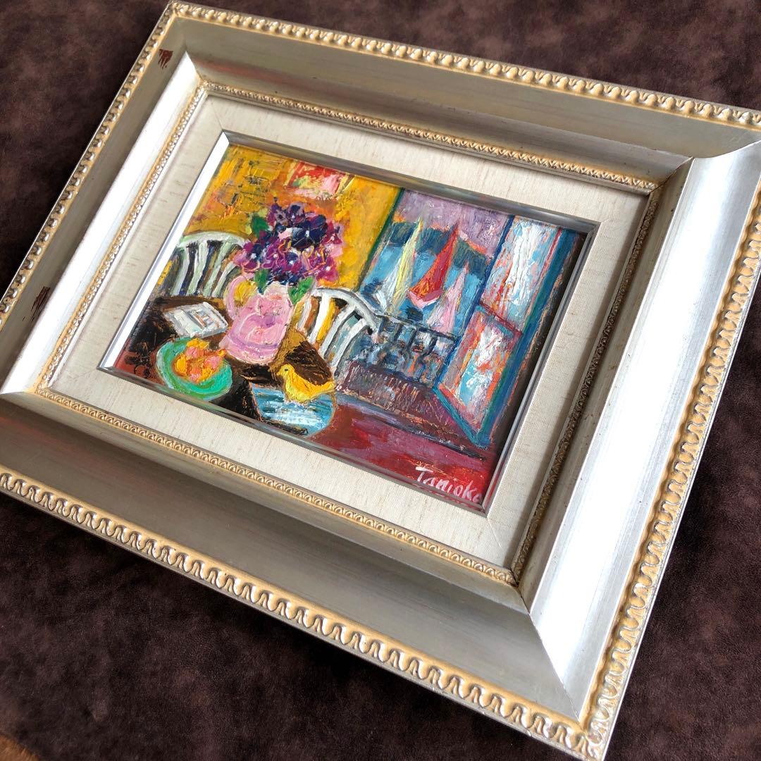 【一点もの】日展会友 光風会会員 洋画家 谷岡経津子　油絵【号12万】直筆サイン