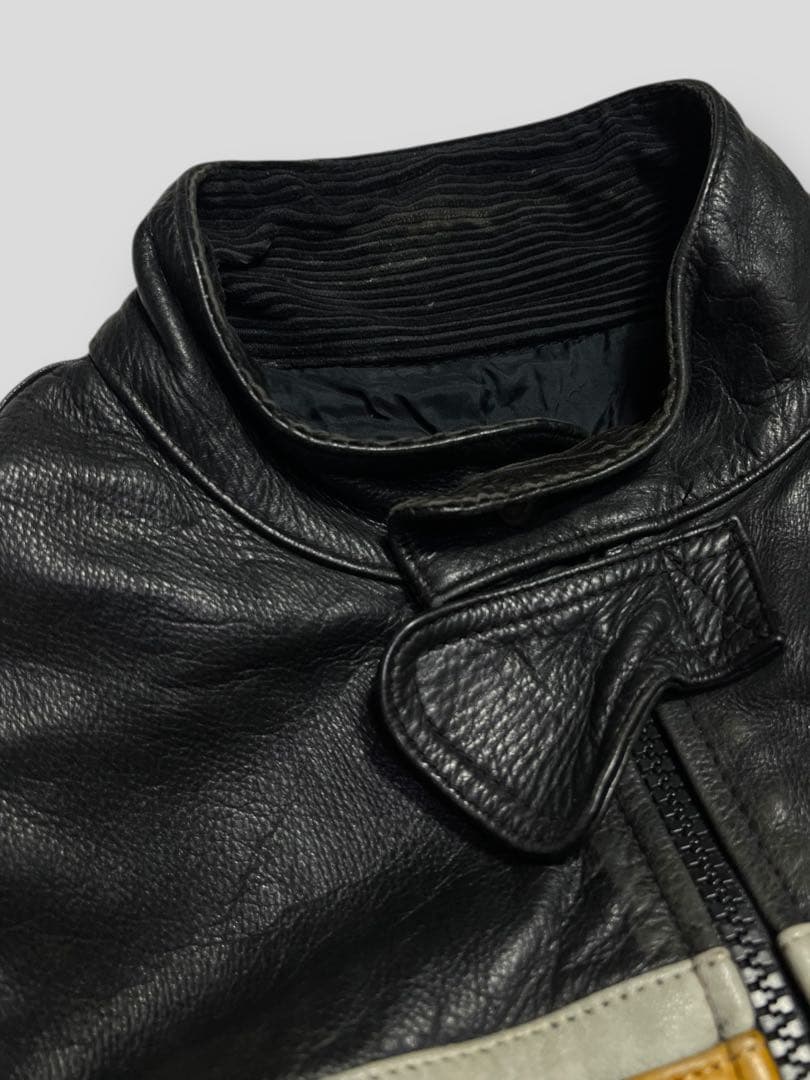 1990‘s Leather Riders Jacket Moto Mod