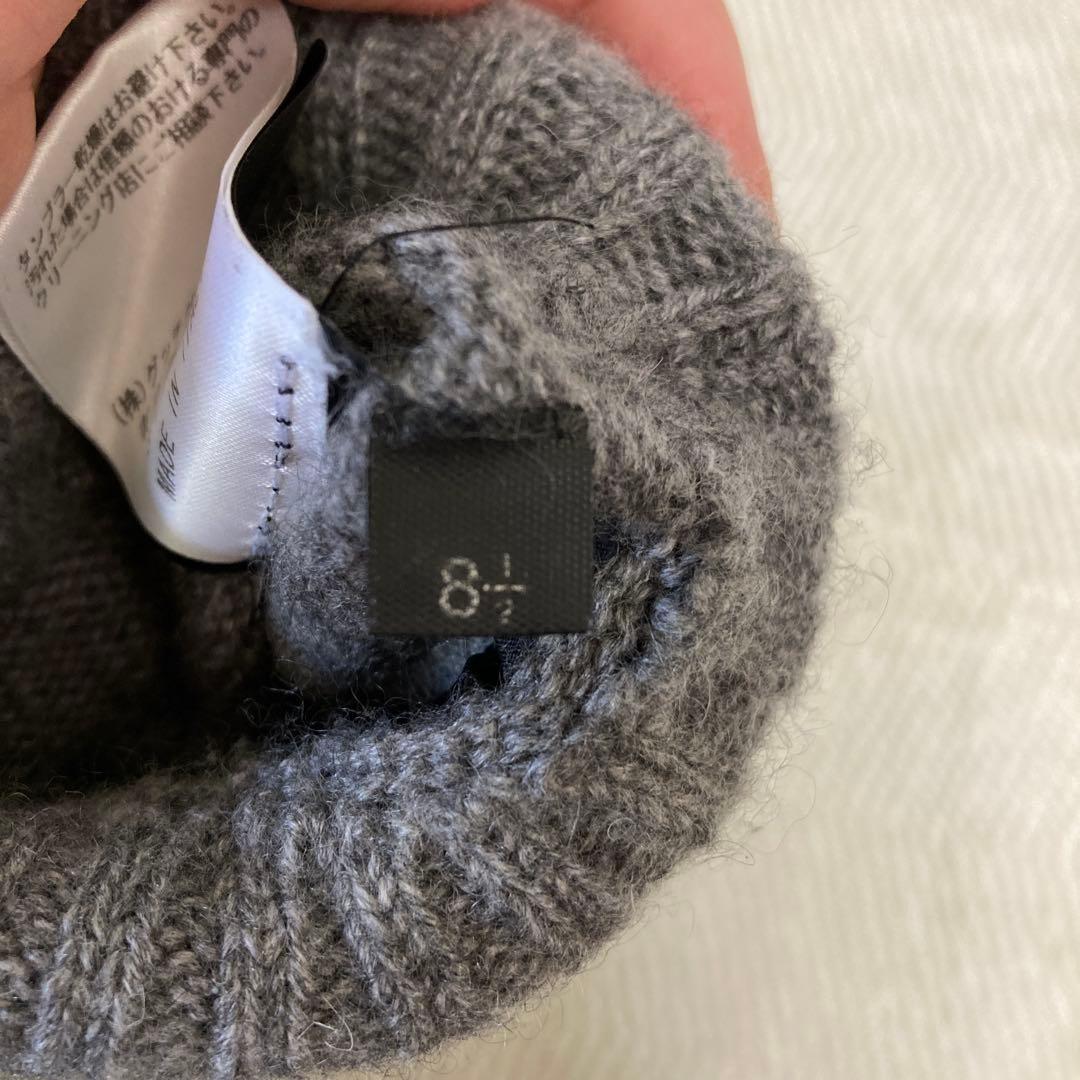 GUCCI レザーの手袋　ブラック　グレー