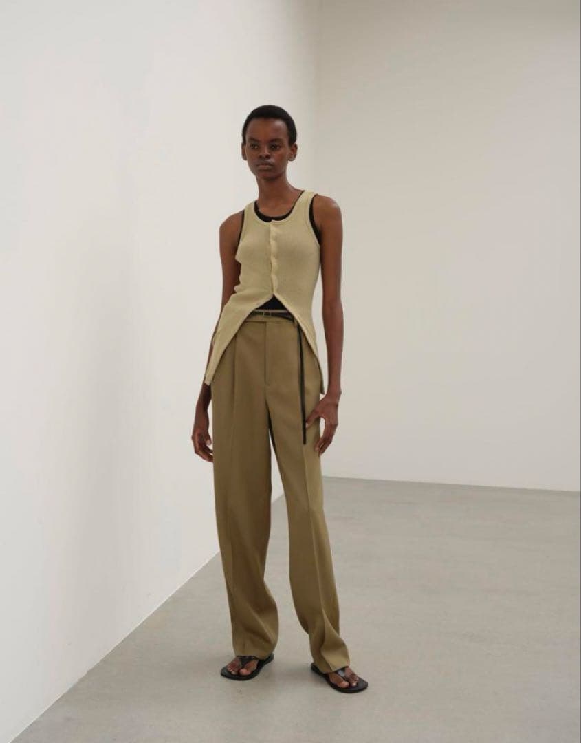 トップス AURALEE ORGANIC SOFT RIB TANK 24SS