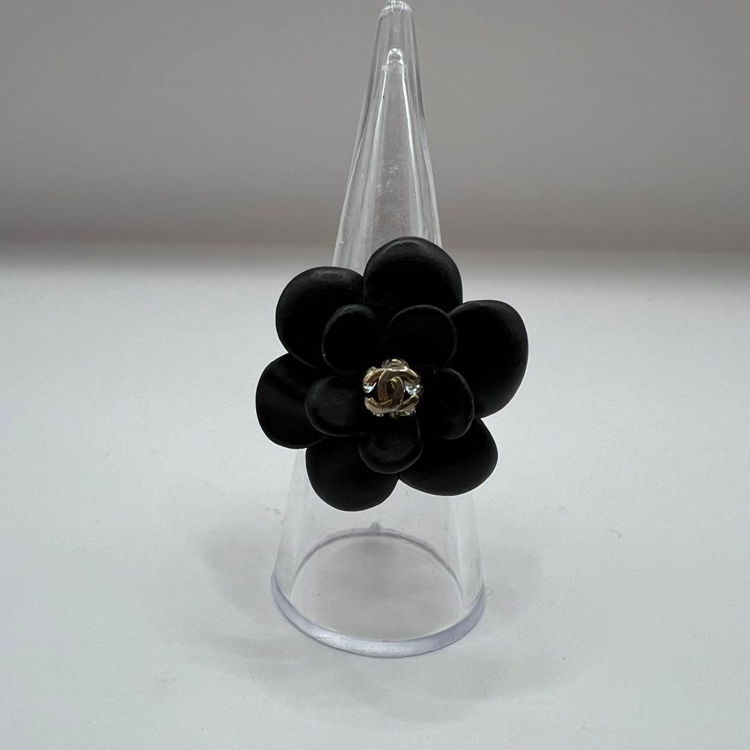 【極美品】シャネル リング 13号 ココマーク カメリア ラインストーン 02A