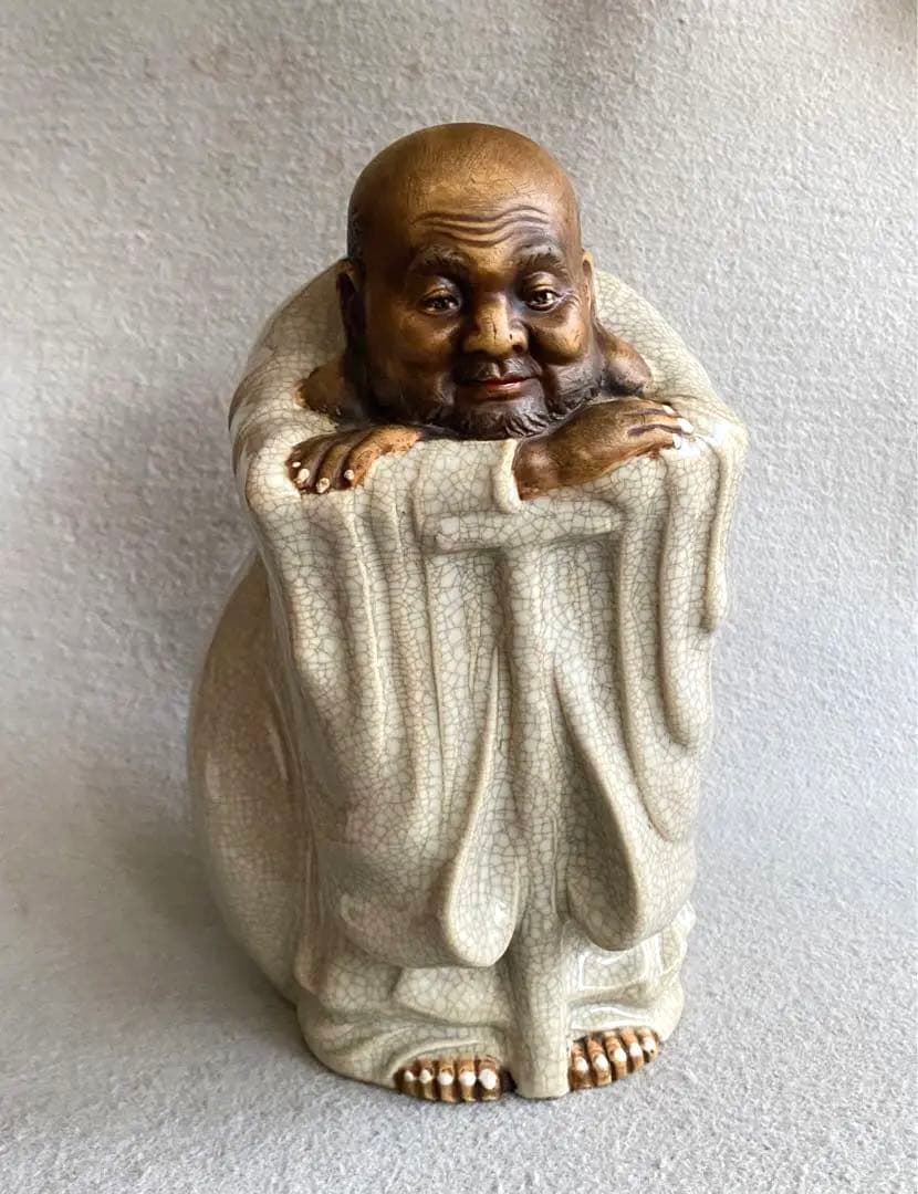 【七福神】布袋尊の置物（敷板付き）