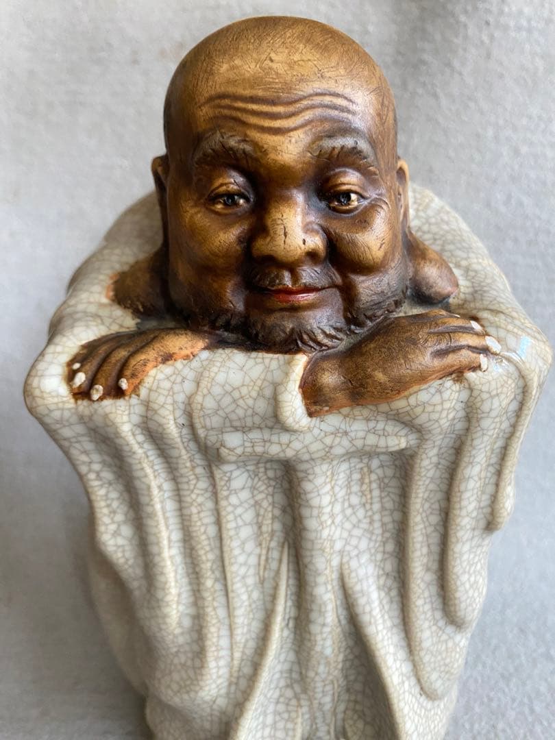 【七福神】布袋尊の置物（敷板付き）