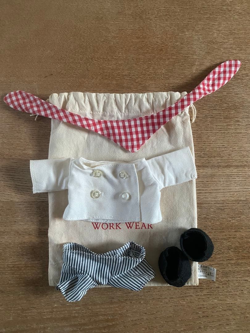 初期 くまのがっこう ジャッキー ぬいぐるみ本体 着せ替え洋服4セット