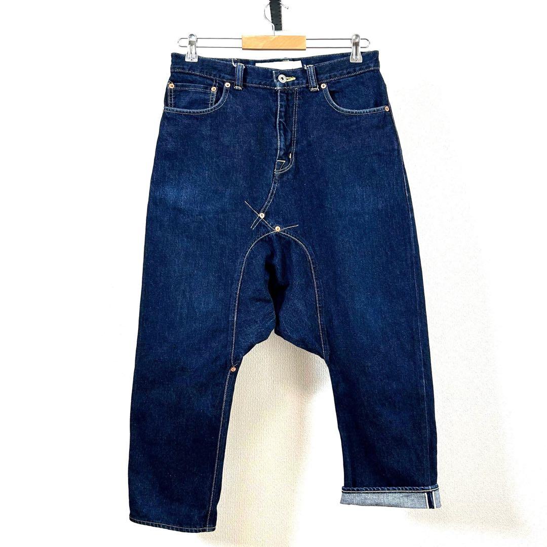 ガンリュウサルエルデニムパンツSセルビッチ赤耳コムデギャルソン日本製古着
