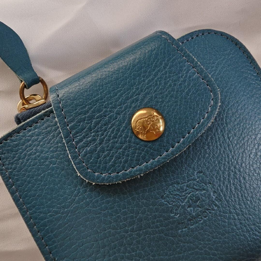 未使用級　イルビゾンテ 二つ折り財布 ☆ブルーデニム☆