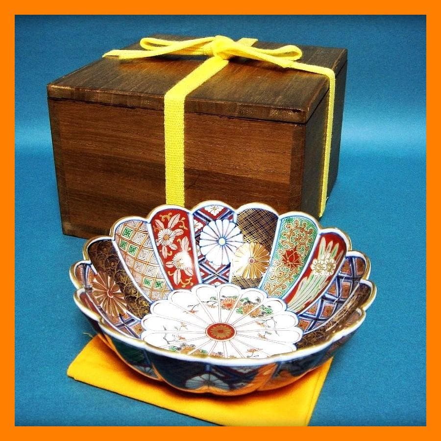 781『菊花鉢 箱付き』奇玉宝鼎之珍　/骨董品 古美術 古道具 アンティーク