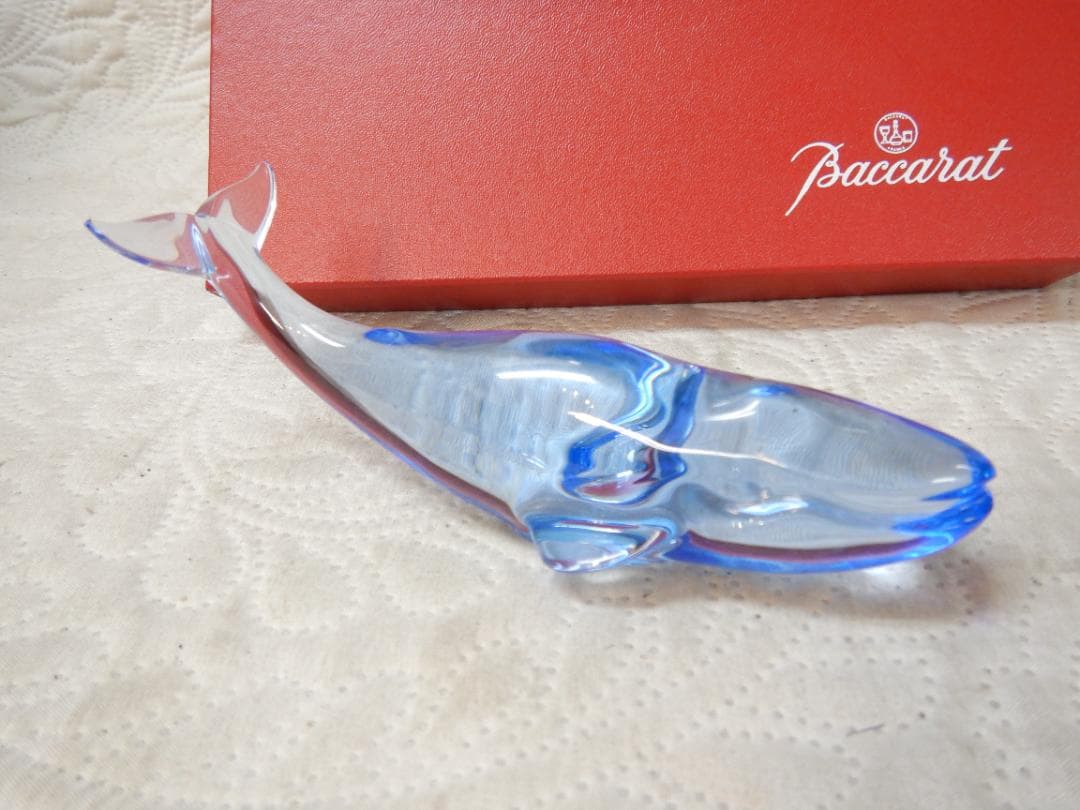 Baccarat 　バカラ　ホエール　クジラ　ガラス彫刻 　約16cm