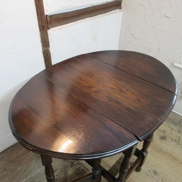 イギリス アンティーク 家具 ゲートレッグテーブル ダイニング 英国 6634d