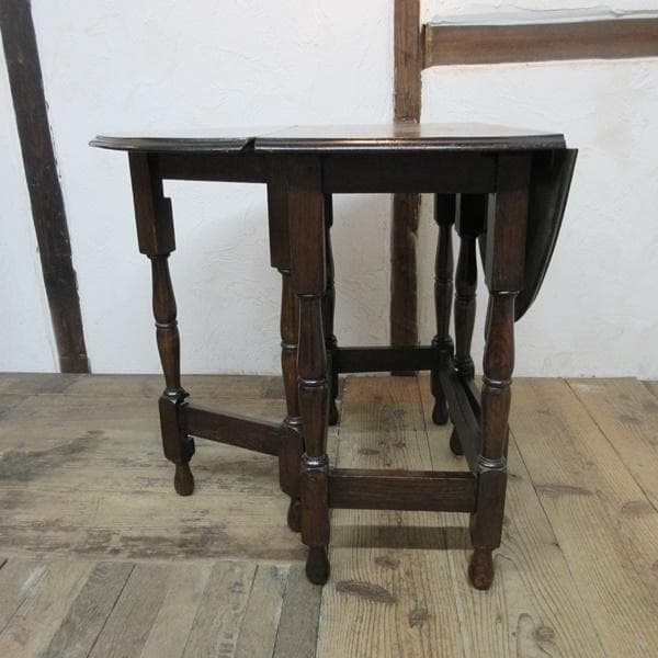 イギリス アンティーク 家具 ゲートレッグテーブル ダイニング 英国 6634d