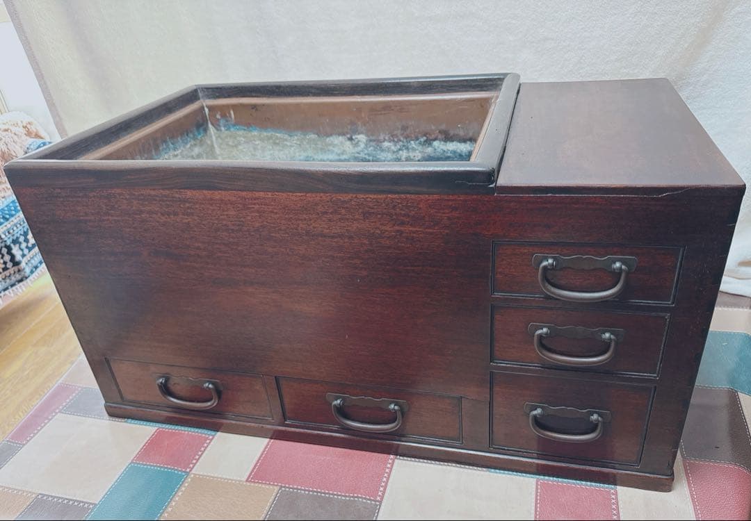 長火鉢 火鉢 引き出し付き アンティーク 工芸品