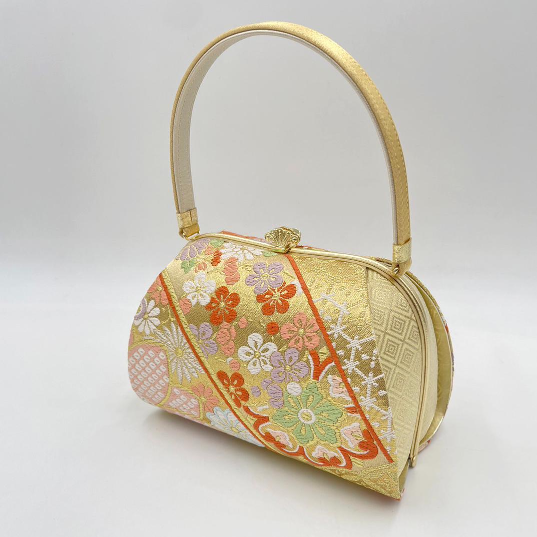 高級　振袖　フォーマル　 日本謹製 西陣織＊草履バッグセット　古典華紋1